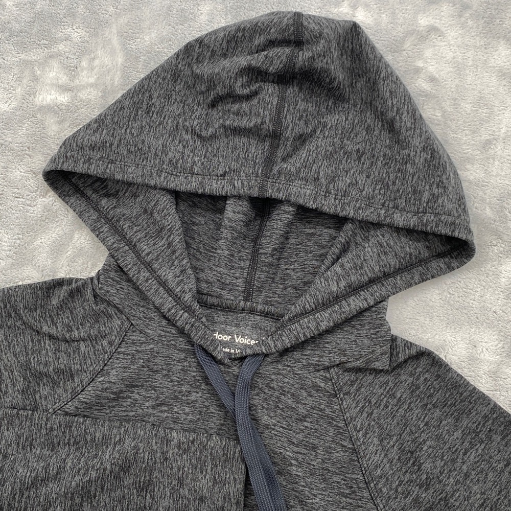 Outdoor Voices CloudKnit Hoodie‎ Charcoal Grey Space Dye Thumbhole Womens XS